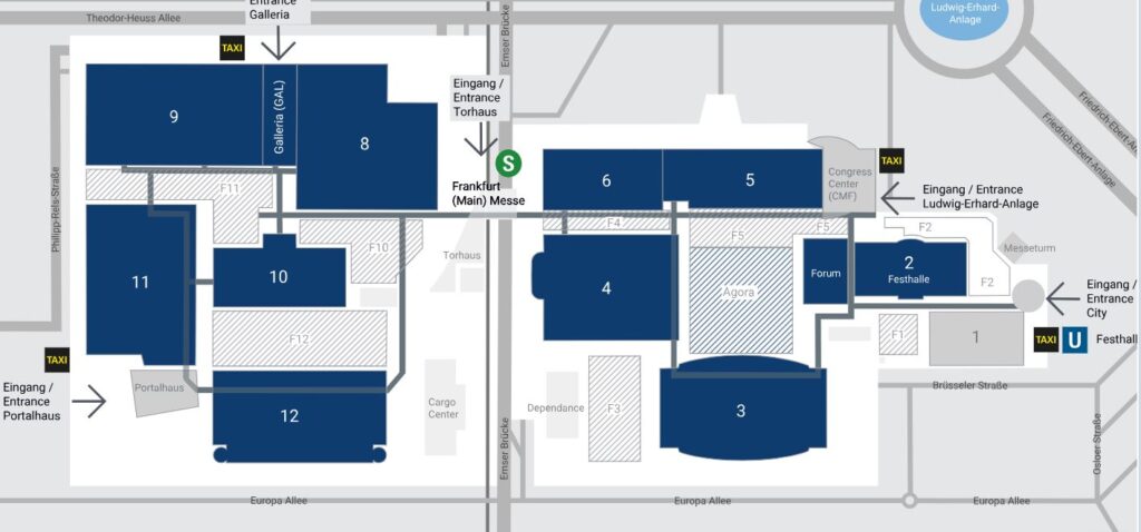 Geländeplan Messe Frankfurt